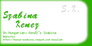 szabina kenez business card